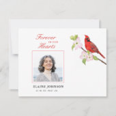 Kardinale sympathie begrafenis foto bedankkaart (Voorkant)