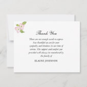 Kardinale sympathie begrafenis foto bedankkaart (Achterkant)