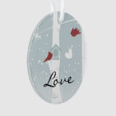 Kardinale Tortelduifjes Gepersonaliseerde versieri Ornament (voorkant)