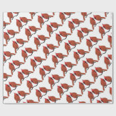 Kardinale vogelliefhebbers cadeaupapier (Vlak)