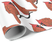 Kardinale vogelliefhebbers cadeaupapier (Rol Hoek)