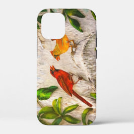 Kardinale vogels geschilderd Case-Mate iPhone case