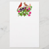 Kardinale vogels in de tuin briefpapier (Voorkant)