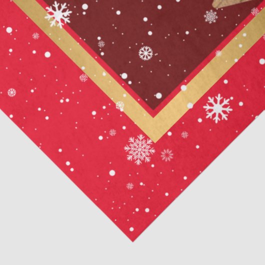 Kardinale vogels op de kerstboom aanpassen tissuepapier (Detail)