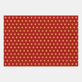 Kardinale vogels, Peony Flowers & Golden Confetti Inpakpapier Vel (Voorkant 3)