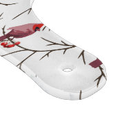 Kardinale vogels, winterkersen en sneeuwpatronen snijplank (Hoek)