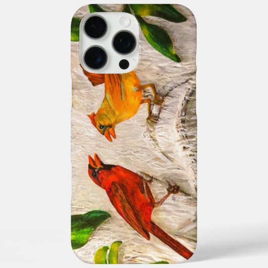 Kardinale vogels - Zingen van liefde Case-Mate iPhone Case (Achterkant)