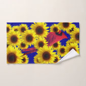Kardinale vogels - Zonnebloem Bad Handdoek (Handdoek)