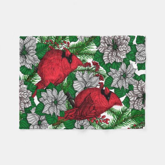 Kardinalen 2 fleece deken (Voorkant (Horizontaal))