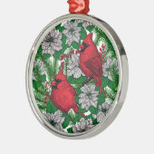 Kardinalen 2 metalen ornament (Links)