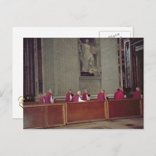 Kardinalen bij paus Johannes Paulus II Briefkaart (Voorkant / Achterkant)