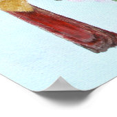 Kardinalen en appelbloesems poster (Hoek)