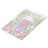 Kardinalen en Blauwe Birdhouse Notitieblok (Schuin)