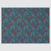 Kardinalen en coniferen, wintervakantiepatroon tissuepapier (Voorkant)