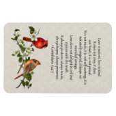 Kardinalen en Dogwood Liefde is Patiënt Liefde is Magneet (Horizontaal)