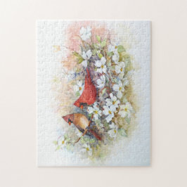 Kardinalen en Dogwood Puzzle Legpuzzel