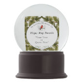 Kardinalen en gepersonaliseerde Angels Memorial Sneeuwbol (Achterkant)