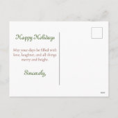 Kardinalen en Holly Holiday Briefkaart (Achterkant)