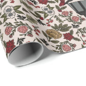 Kardinalen en kaarslicht cadeaupapier (Rol Hoek)