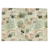 kardinalen en kerstgroeten groot cadeauzakje (Achterkant)