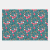 Kardinalen en kerstmis inpakpapier vel (Voorkant 3)