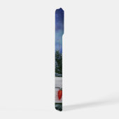 Kardinalen en Kerstverlichting Winter Sneeuw iPhone 15 Case (Rechterkant)
