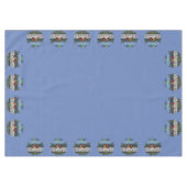 Kardinalen en Kerstverlichting Winter Sneeuw Tafelkleed (Voorkant (Horizontaal))