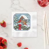 Kardinalen en Kerstvogelvoeder Servetten (Insitu)
