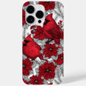 Kardinalen en poinsettia, rood en wit Case-Mate iPhone case (Achterkant)