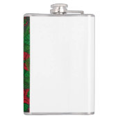 Kardinalen en poinsettia voor kerstmis heupfles (Achterkant)