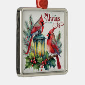Kardinalen, ik ben altijd bij je metalen ornament (Rechts)