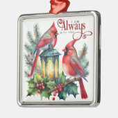 Kardinalen, ik ben altijd bij je metalen ornament (Links)