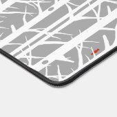 Kardinalen in de Berkenbomen in Lichtgrijs Bureaumat (Hoek)