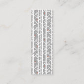 Kardinalen in de Berkenbomen Lichtgrijs Bladwijzer Mini Visitekaartje (Achterkant)