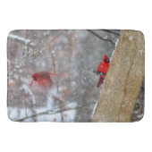 Kardinalen in de sneeuw badmat (Voorkant)