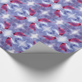 Kardinalen in de sneeuw cadeaupapier (Hoek)