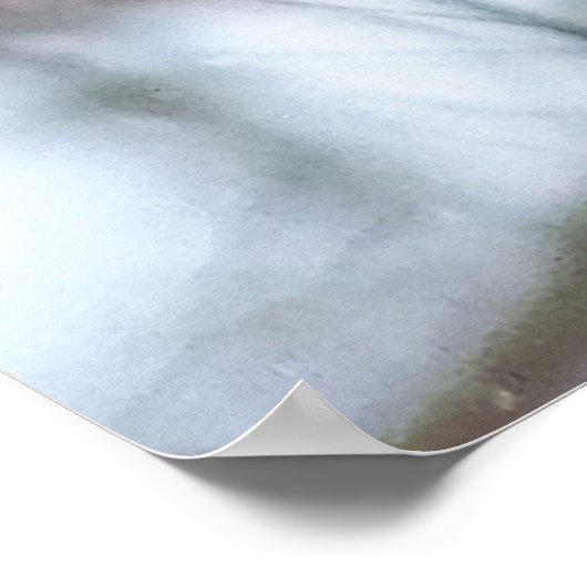 Kardinalen in de sneeuw poster (Hoek)