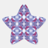 Kardinalen in de sneeuw ster sticker (Voorkant)