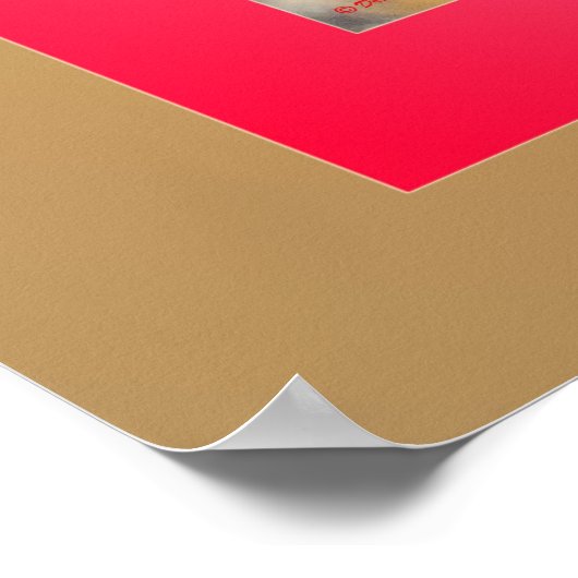 Kardinalen in een "Crisp"-winterochtend Poster (Hoek)