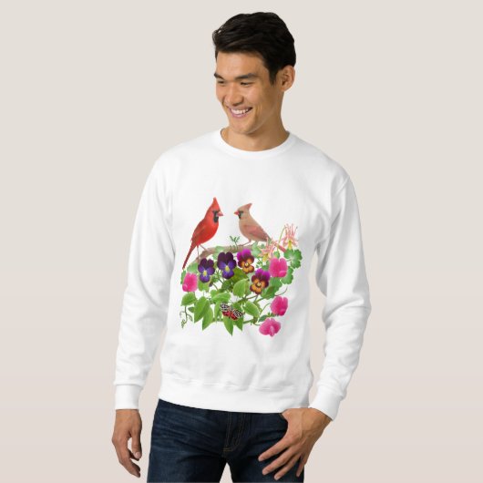 Kardinalen in het Zweeds Garden-shirt Trui (Voorkant volledig)