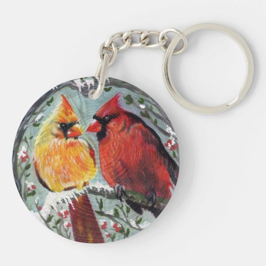 Kardinalen in Love sleutelhanger (Achterkant)