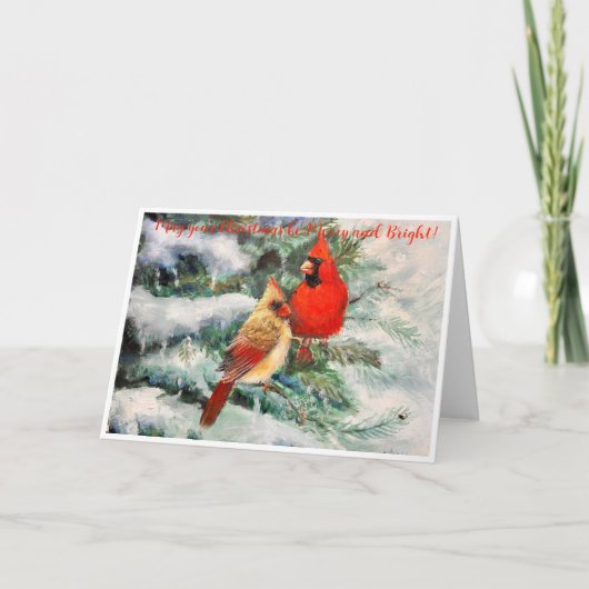 Kardinalen Kerst Kaarten (Voorkant)