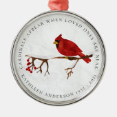 Kardinalen lijken te denken metalen ornament (Voorkant)