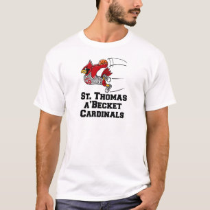 Kardinalen met atletisch lettertype t-shirt