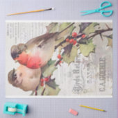 kardinalen met Ephemera ontkoppeling weefsel P Tissuepapier (Craft)