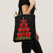 Kardinalen met kerstbomen tote bag (Dichtbij)