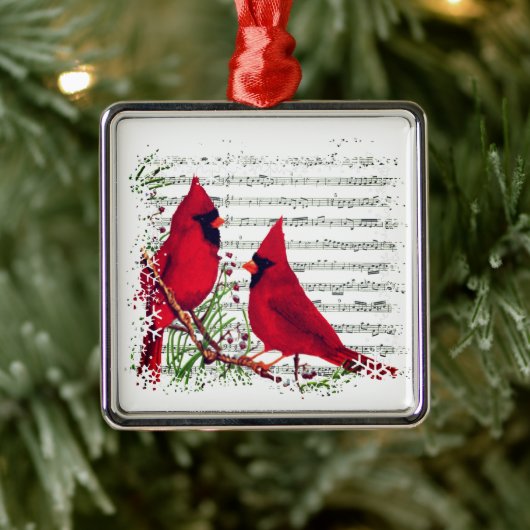 Kardinalen Metalen Ornament (Boom)