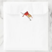 kardinalen op een bijkantoor ronde sticker (Tas)