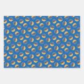 Kardinalen op het hek in de winter schilderij Orig Inpakpapier Vel (Voorkant 3)