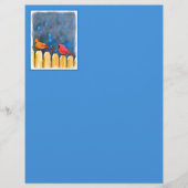 Kardinalen op het schilderen van de hek - Oorspron (Voorkant)